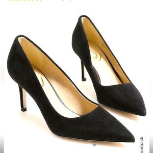 Sam Edelman: VIENNA POINTED TOE HEEL- Black Suede Size 7